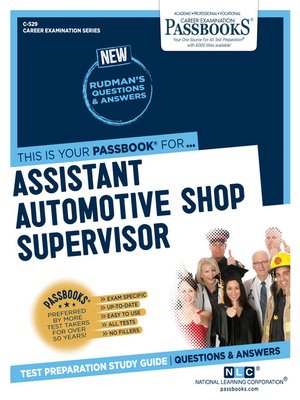 cover image of Assistant Automotive Shop Supervisor
